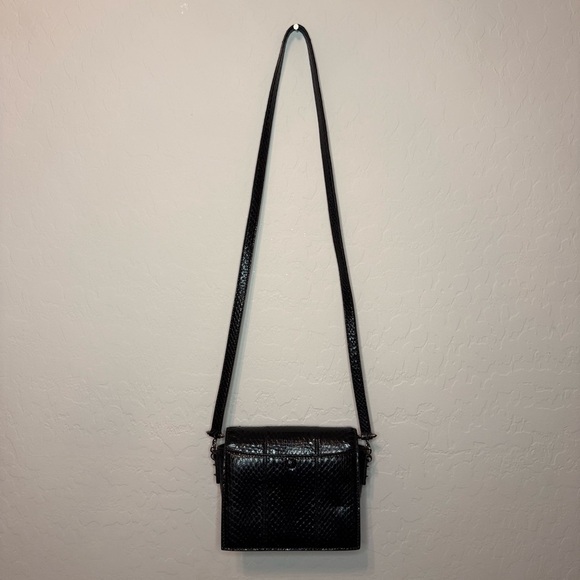 Barbara Bui Black Elaphe Snakeskin Madness Crossbody Bag One Size - Picture 4 of 12